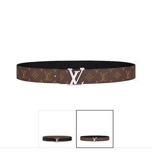 LV initialies monogram reversible belt